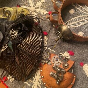 Steampunk Leather Accessories with Black and Brown Accents starter kit!